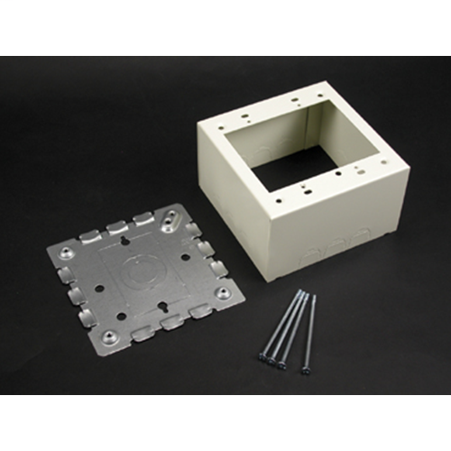 Wiremold V5744S-2 4-3/4 x 4-3/4 x 2-1/4" Ivory Steel 1-Channel Raceway 2-Gang Deep Switch and Receptacle Box Wiremold V5744S-2 4-3/4 x 4-3/4 x 2-1/4" Ivory Steel 1-Channel Raceway 2-Gang Deep Switch and Receptacle Box