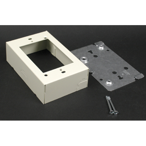 Wiremold V5741 4-5/8 x 2-13/16 x 1-3/8" Ivory Steel 1-Channel Raceway Switch and Receptacle Box Wiremold V5741 4-5/8 x 2-13/16 x 1-3/8" Ivory Steel 1-Channel Raceway Switch and Receptacle Box