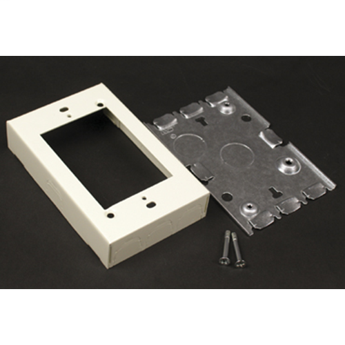 Wiremold V5748S 4-5/8 x 2-7/8 x 15/16" Ivory Steel 1-Channel Raceway 1-Gang Shallow Switch and Receptacle Box Wiremold V5748S 4-5/8 x 2-7/8 x 15/16" Ivory Steel 1-Channel Raceway 1-Gang Shallow Switch and Receptacle Box
