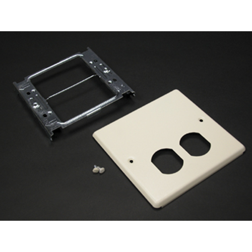 Wiremold V4047BX 4-3/4 x 5-1/8 Inch Ivory Steel Multiple Channel Raceway 2-Gang Cover 1-Duplex Receptacle Wiremold V4047BX 4-3/4 x 5-1/8 Inch Ivory Steel Multiple Channel Raceway 2-Gang Cover 1-Duplex Receptacle