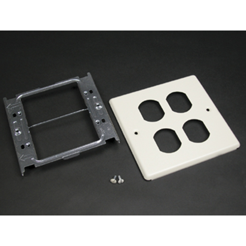 Wiremold V4047BB 4-3/4 x 5-1/8 Inch Ivory Steel Multiple Channel Raceway 2-Gang Cover 2-Duplex Receptacle Wiremold V4047BB 4-3/4 x 5-1/8 Inch Ivory Steel Multiple Channel Raceway 2-Gang Cover 2-Duplex Receptacle