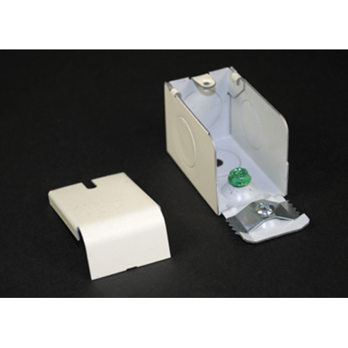 Wiremold V2010A2 3 x 1-9/32 x 1-1/2" Ivory Steel 1-Channel Raceway Entrance End Wiremold V2010A2 3 x 1-9/32 x 1-1/2" Ivory Steel 1-Channel Raceway Entrance End