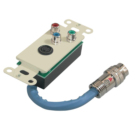 RapidRun® Component Video + S-Video Wall Plate - Ivory