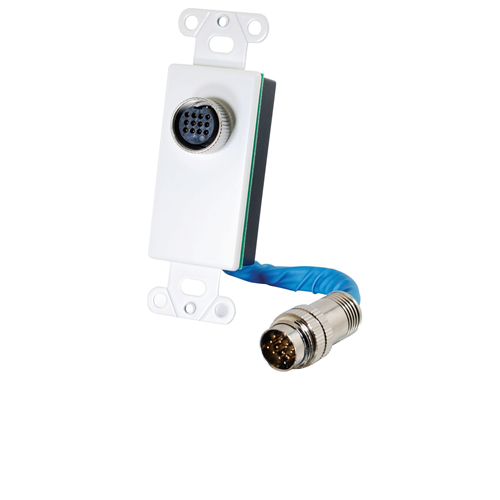 RapidRun® 12-pin Din Wall Plate - White