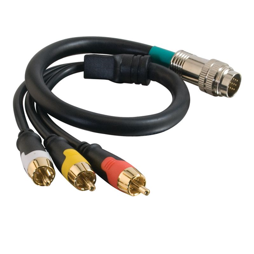 1.5ft RapidRun® Composite Video + Stereo Audio Flying Lead