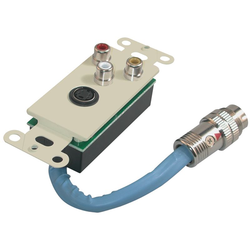 RapidRun® S-Video + Composite Video + Stereo Audio Wall Plate - Ivory