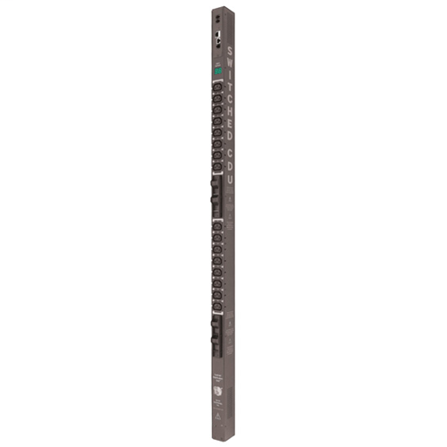 IP Switched PDU (Expansion Unit), IEC C13 Outlets, 208V 30A input, L630 connector & cord, (2) x Temp/Hum capable