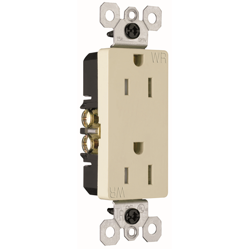 Pass & Seymour 885TRWRI 15 Amp 125 VAC 2-Pole 3-Wire NEMA 5-15R Ivory Thermoplastic Duplex Decorator Receptacle Pass & Seymour 885TRWRI 15 Amp 125 VAC 2-Pole 3-Wire NEMA 5-15R Ivory Thermoplastic Duplex Decorator Receptacle