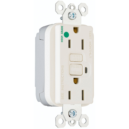 Product image for P&S PT1595-HGLA 15A 125V GFCI RCPT