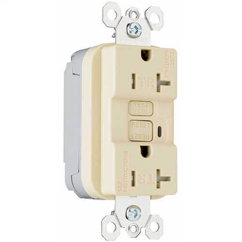 Product image for P&S PT2095-TRNAI 20A 125V GFCI RCPT