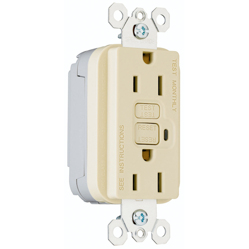 Product image for P&S PT1595-NAI 15A 120V GFCI RCPT