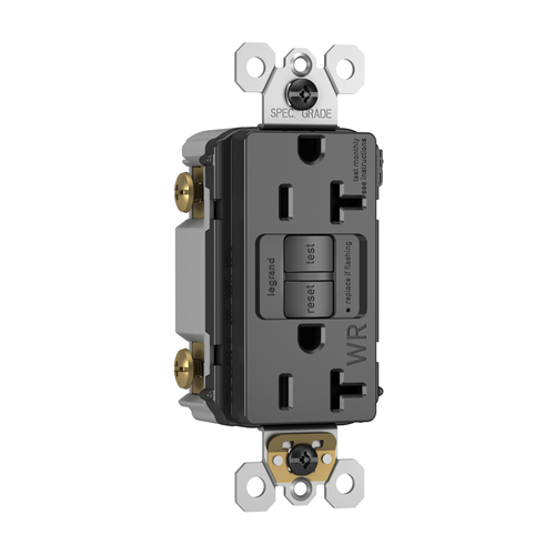 Pass & Seymour 2097-TRWRBK Spec-Grade Weather Resistant 20 Amp Black Self Test Duplex GFCI Pass & Seymour 2097-TRWRBK Spec-Grade Weather Resistant 20 Amp Black Self Test Duplex GFCI