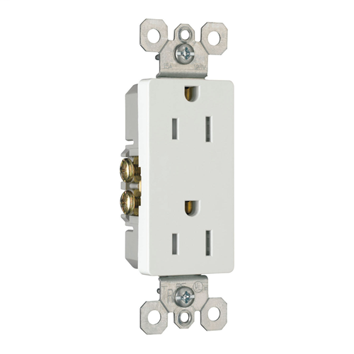 Legrand 885-TRW Decorator Tamper-Resistant Receptacle. 15 Amp, 125 Volt, White