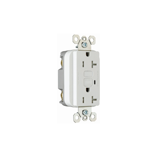 Product image for P&S 2095-TRNAW 20A 125V GFCI RCPT