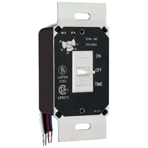 120V Double-Throw Digital Wall Box Timer Switch, White