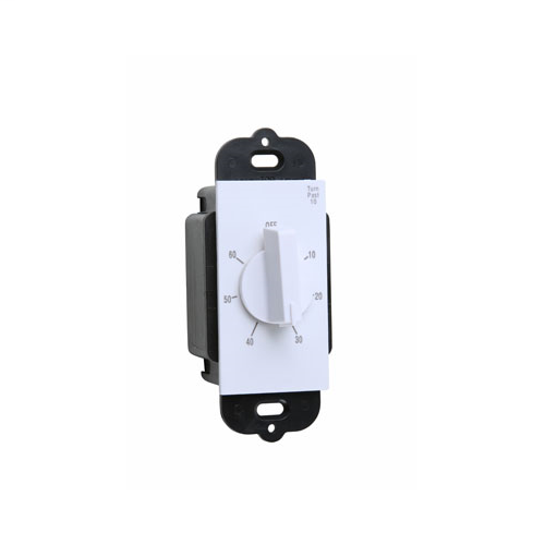 Wall Box Decorator Rotary Timer, White