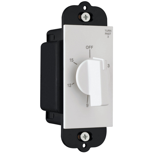Wall Box Decorator Rotary Timer, White