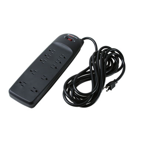 10 Outlet Power Strip, Black