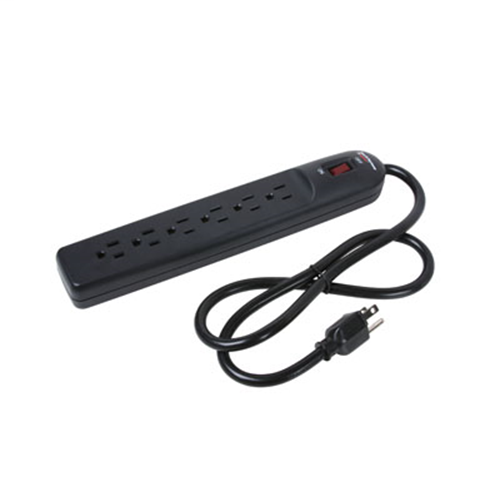 7 Outlet Power Strip, Black