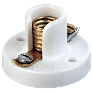 Miniature Base, One-Piece, Keyless, Incandescent, Urea Lampholder, Pony Cleat, Single Circuit, Open Terminal, White