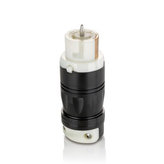 Leviton's Black & White 50 Amp, Non-NEMA line of industrial grade locking blade devices feature rugged construction that resists impact, sunlight, chemicals and rough use. All contacts and blades are solid one-piece construction for superior conductivity.