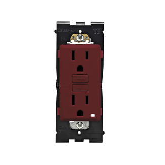 Leviton Renu Tamper-Resistant GFCI Outlet REG15-DG, 15A-125VAC, in Deep Garnet