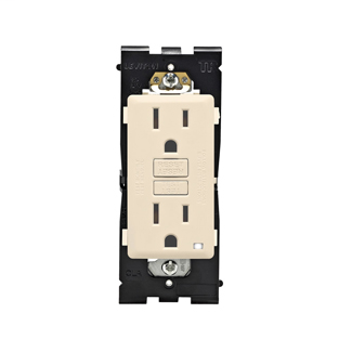 Leviton Renu Tamper-Resistant GFCI Outlet REG15-GC, 15A-125VAC, in Gold Coast White