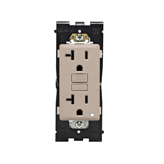 Leviton Renu Tamper-Resistant GFCI Outlet REG20-CA, 20A-125VAC, in Café Latte