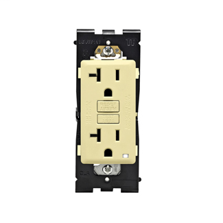 Leviton Renu Tamper-Resistant GFCI Outlet REG20-CS, 20A-125VAC, in Corn Silk