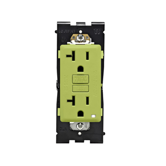 Leviton Renu Tamper-Resistant GFCI Outlet REG20-GS, 20A-125VAC, in Granny Smith Apple