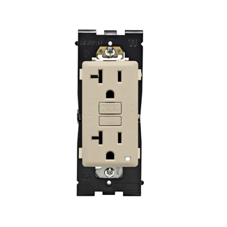 Leviton Renu Tamper-Resistant GFCI Outlet REG20-NS, 20A-125VAC, in Navajo Sand