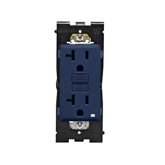 Leviton Renu Tamper-Resistant GFCI Outlet REG20-RN, 20A-125VAC, in Rich Navy