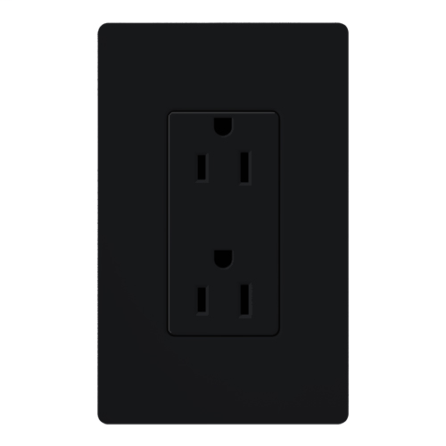Product image for LUT CAR-15H-BL BLACK 15A RECEPTACLE