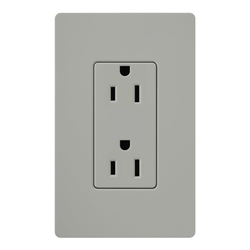 Product image for LUT CAR-15H-GR GRAY 15A RECEPTACLE