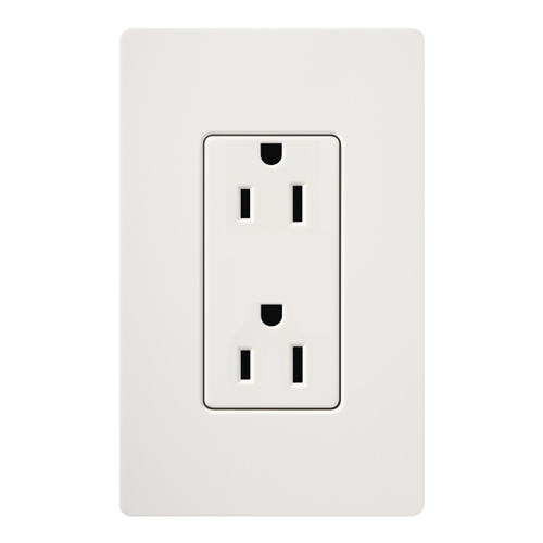 Product image for LUT CAR-15H-WH WHITE 15A RECEPTACLE