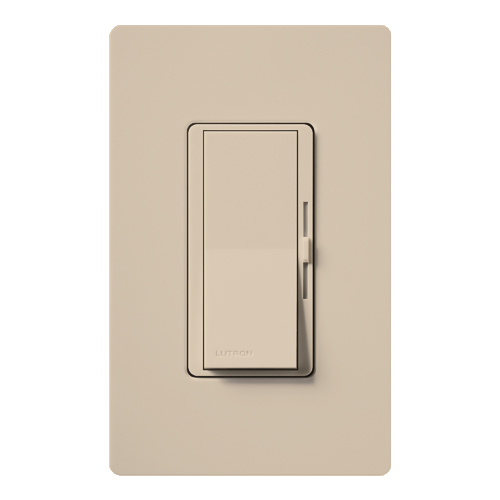 Product image for Lutron Electronics DVSC-600P-TP 600 W 120 Volt Taupe 1-Pole Incandescent Paddle Switch Preset Dimmer