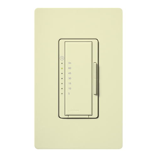 Maestro Countdown Timer, Single-pole, no neutral required, 120V/600W/VA (5A) in almond
