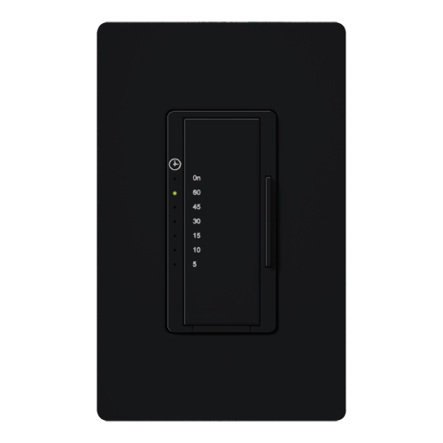 Maestro Countdown Timer, Single-pole, no neutral required, 120V/600W/VA (5A) in black