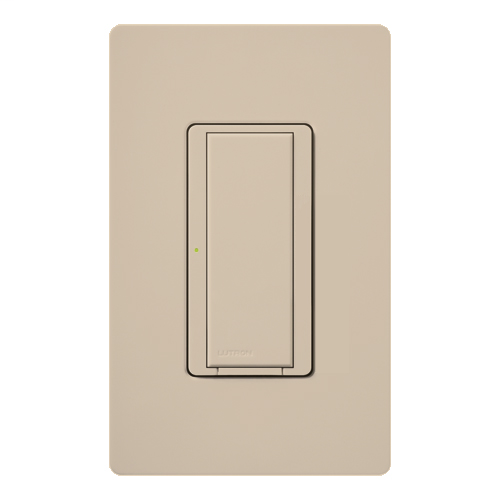 Maestro Switch - Satin Finish, Incandescent/Halogen, Magnetic Low-Voltage, Electronic Low-Voltage, Fluorescent, Multi-location/single-pole, 120V/8A in taupe