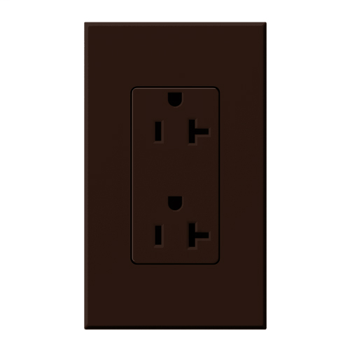Duplex 20 A receptacle, 125V/20A in brown