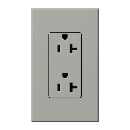 Duplex 20 A receptacle, 125V/20A in gray