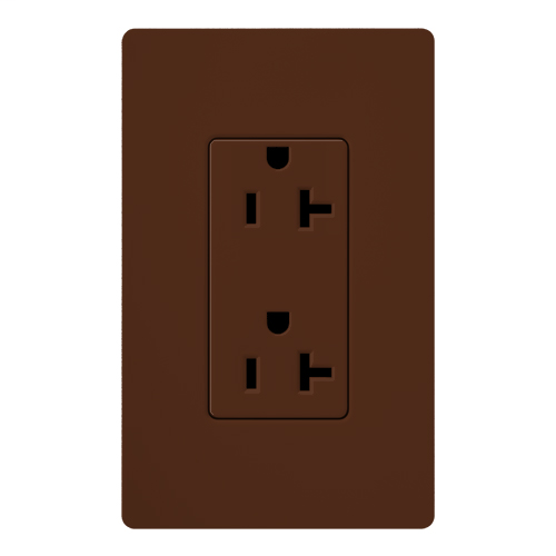 Claro, Satin, Receptacle, 125V/20A in sienna