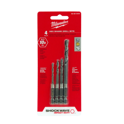 Milwaukee Tool 48-89-4444 1/4 Hex Drill Bit Set Milwaukee Tool 48-89-4444 1/4 Hex Drill Bit Set