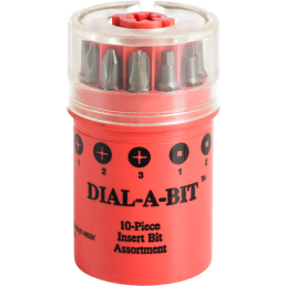 Product image for Cully 39917 10 Piece Dial-A-Bit Kit, 1/4" Magnetic Bit Holder