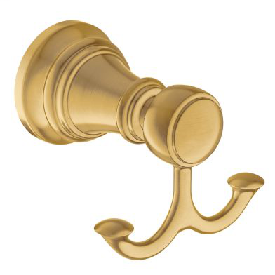 Weymouth Brushed gold double robe hook