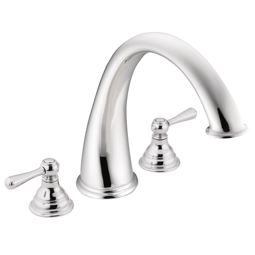 Kingsley Chrome two-handle high arc roman tub faucet