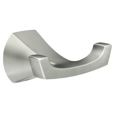 Lindor Spot Resist Brushed Nickel Double Robe Hook
