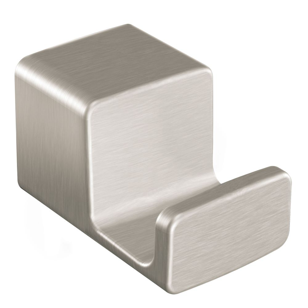 90 Degree Brushed nickel single robe hook