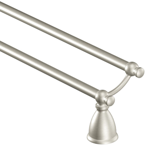 Caldwell Brushed nickel 24" double towel bar