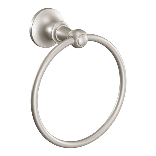 Vale Brushed nickel towel ring